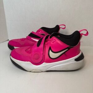 Nike Team Hustle D 11 Kids Basketball Shoes Pink Black DV8996-601 Size 3.5Y